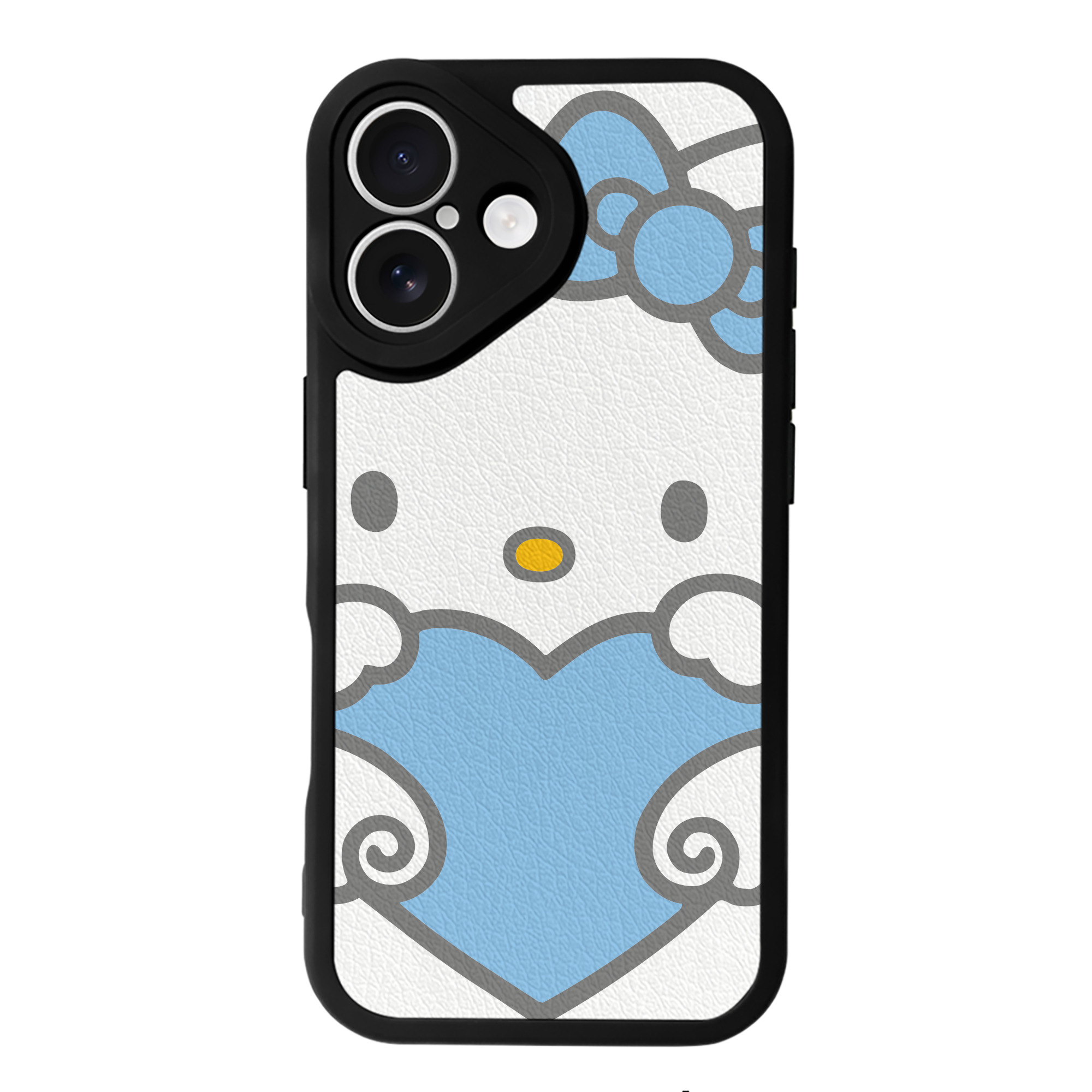 （画像用） Hello Kitty ハローキティ 【iPhone 16シリーズ対応】シリコンスマホケース（レザー調） 材質：シリコン